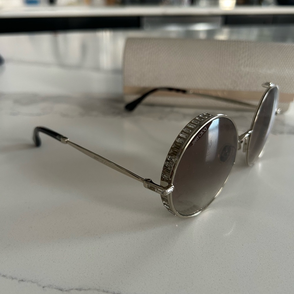 Jimmy Choo Silver and Brown Sunglasses - Picture 4 of 4